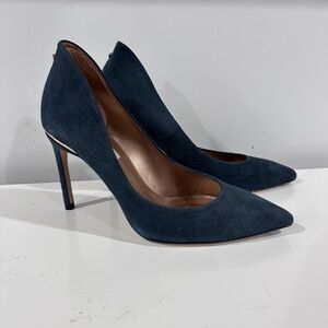 Ted Baker Savioz London Suede Pump Dk Teal Size US 8.5 EUR 39